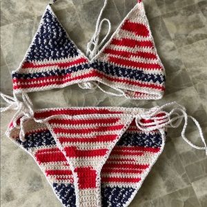 Flag 🇺🇸 handmade 🧶 crochet bikini 👙